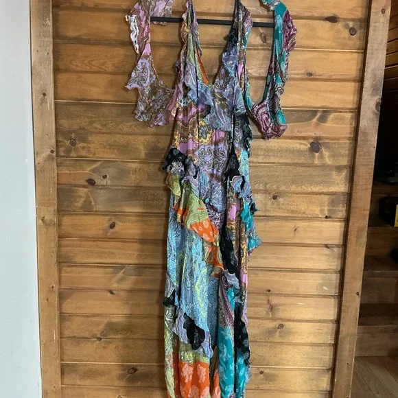 Zara Pastel Paisley Maxi Dress - Picture 4 of 8